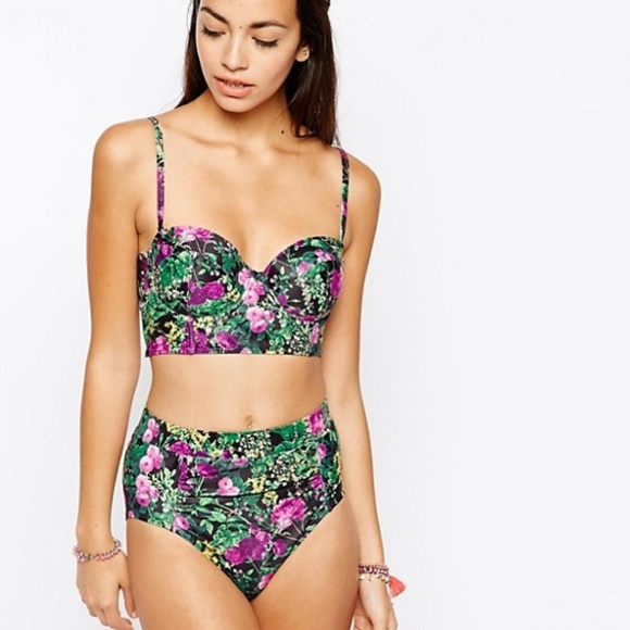 ASOS Other - ASOS All About Eve Floral High Waisted Bikini Set